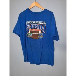 Florida Gators 2008 SEC Championship Football T Shirt Royal Blue Mens XL